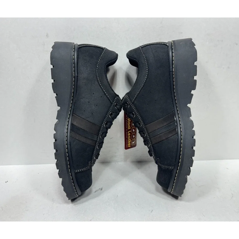 Skechers Jammers Chunky Oxford Women's Size 8 45953 Black Shoes